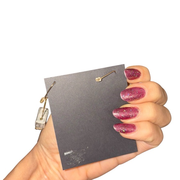 Bespoke Gold and Silver Geometric Earrings - Picture 4 of 4